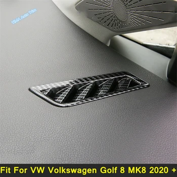 Klímaberendezés Kilépő Nyílás Fedelét Kárpitok 2DB VW Volkswagen Golf 8 MK8 2020 2021 Szénszálas / Ezüst / Fekete Tartozékok
