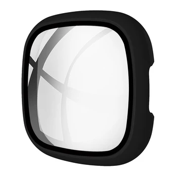 Divat Edzett Üveg Nézni az Esetben A Fitbit Versa3/Értelme Tartozékok Smart Óra képernyővédő fólia Anti-semmiből Shell Cover